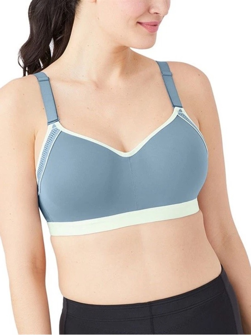 Wacoal 853318 Michelle Underwire Contour China Blue Sports Bra Sz 34DD